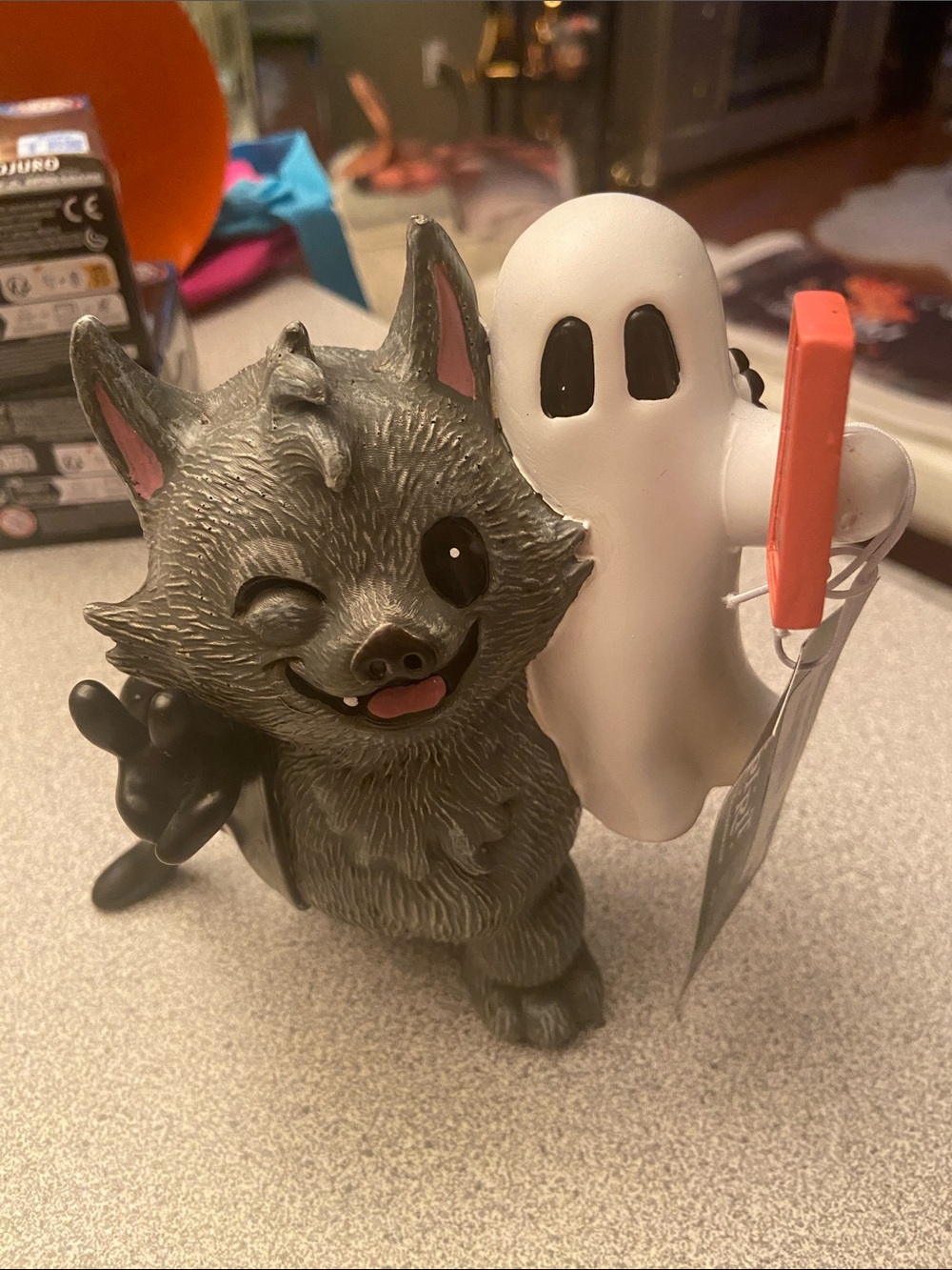 Gray & White Halloween Pet Figurine Decorative